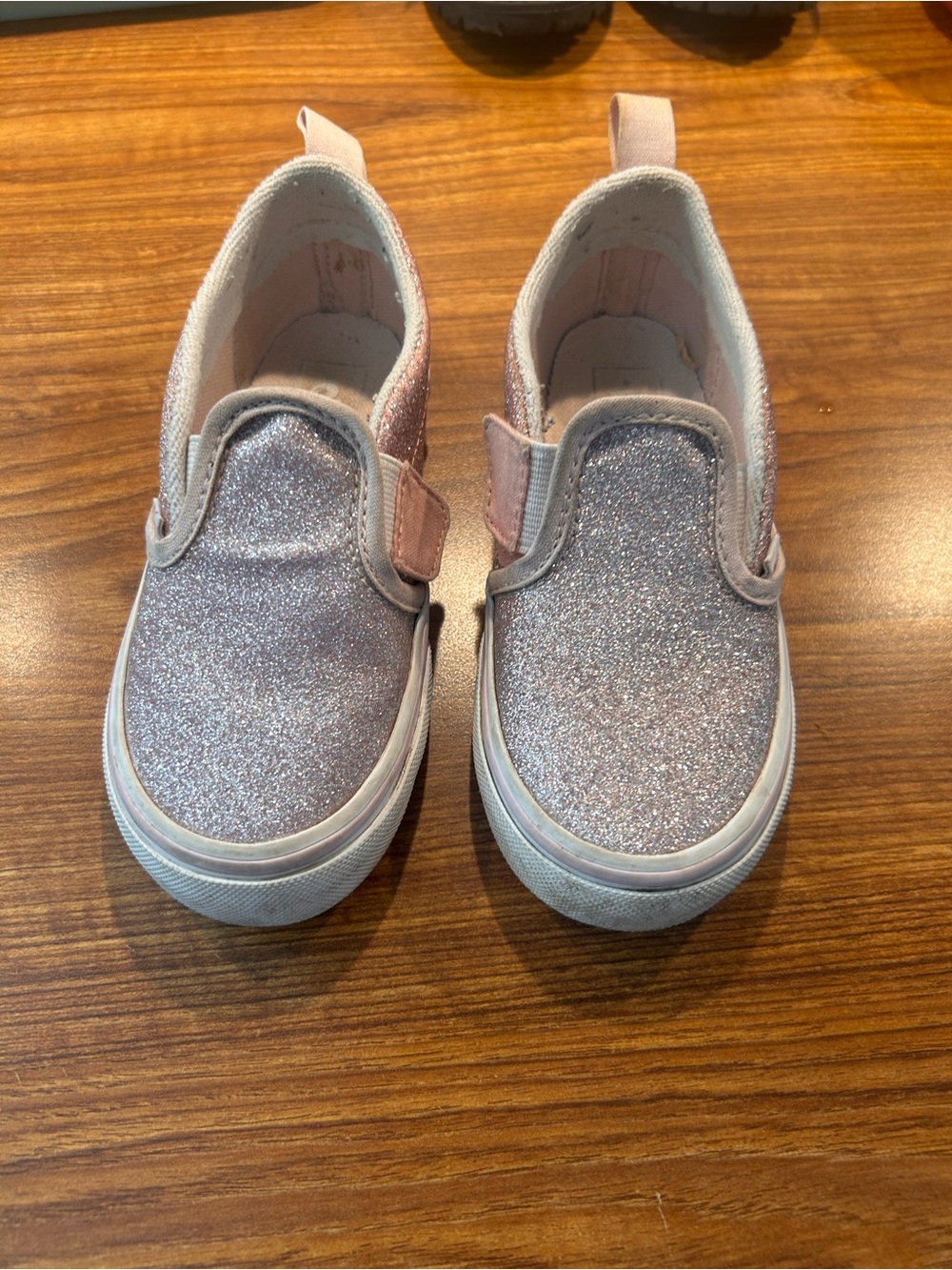 Girls Glitter Slip-On Vans